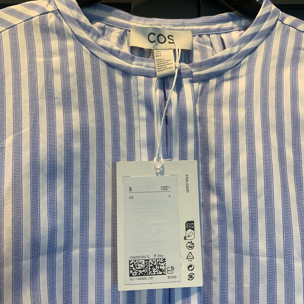 COS Striped Blue and White Blouse. Size 6 (US) - Picture 5 of 6